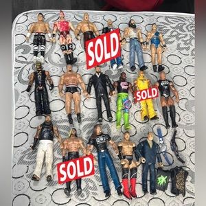 Wwe action figures go from 5-25$